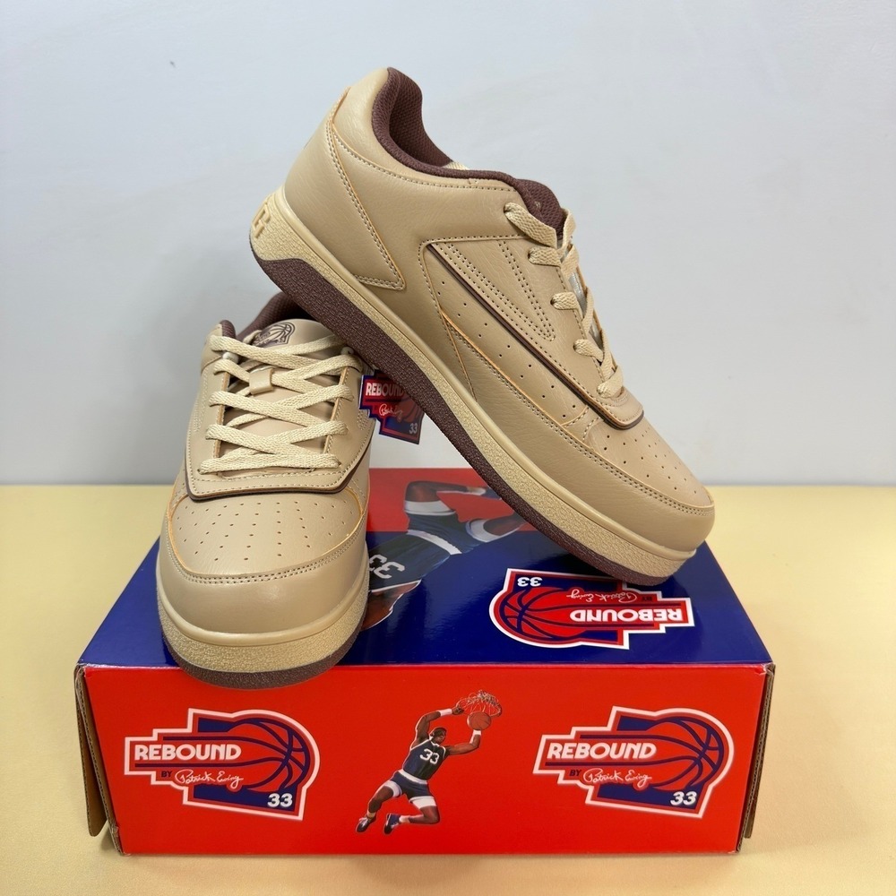 Ewing Athletics Orion Low Sneakers Mens Size 9 Irish Cream Maroon Streetwear NWT